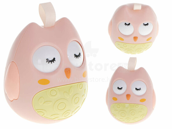Ikonka Art.KX5985_1 Bubbled owl sensory swaying pink