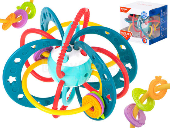Ikonka Art.KX5356 Sensory rattle for toddlers turquoise