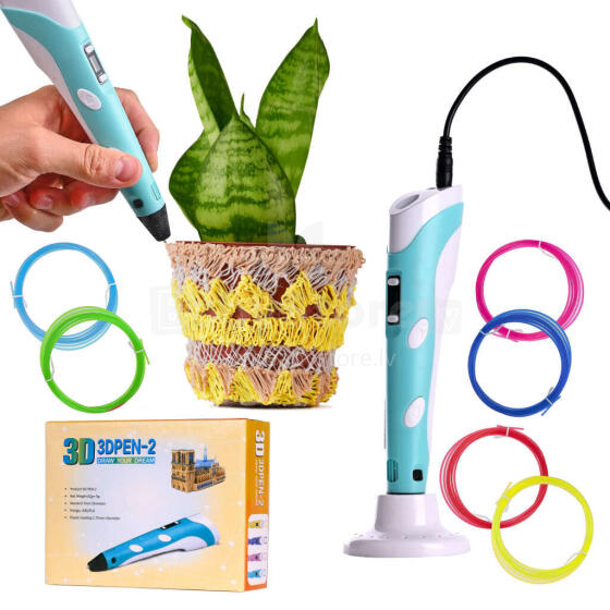 Ikonka Art.KX5380 3D printer pen set + 90m cartridges