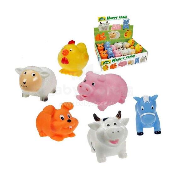 Colorbaby Toys Hapyy Farm Art.65523 Игрушка резиновая Животные,1 шт