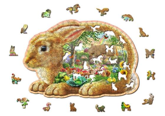 Wooden City Wood Puzzle  Art.HE 0156-L  Деревянный развивающий пазл