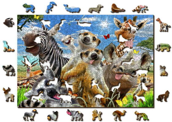 Wooden City Wood Puzzle  Art.EX 505-0017-L Wooden developmental puzzle