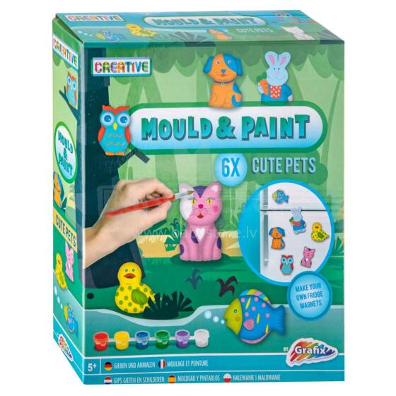 Grafix Mould Paint Pets Art.200010/1 Komplekts izkrāsojiet Dzīvniekus
