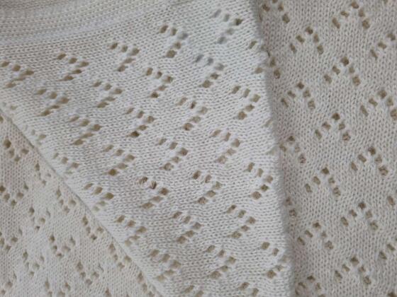 Kids Blanket Cotton Art.P19 White natural cotton baby blanket/plaid 75x100cm