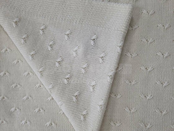 Kids Blanket Merino Art.P21 White  smėlio spalvos Natūralios medvilnės antklodė / antklodė vaikams 75x100cm