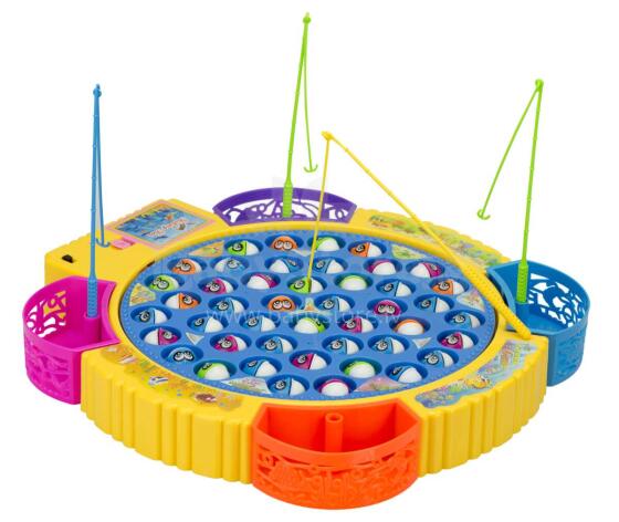 Ikonka Art.KX7582 Family game fishing 45 fish + 4 fishing rods