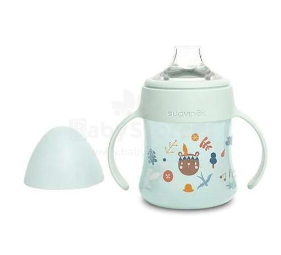 Suavinex Spout Forest  Art.253533 Green Mācību krūze ar silikona uzgali,150ml