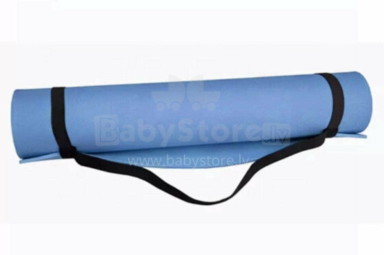 Yoga mat, thickness 1 cm - blue