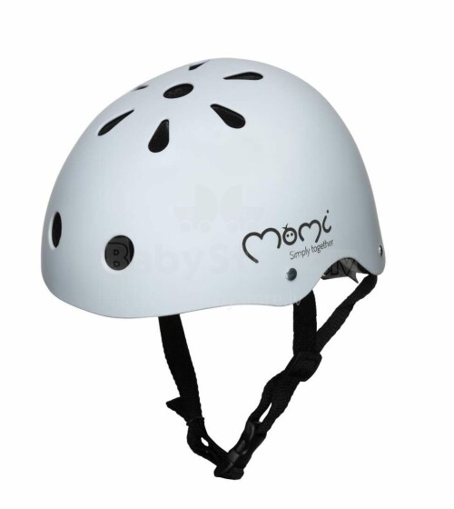 Momi Mimi Helmet Art.ROBI00049 Grey Mat   Сертифицированный, регулируемый шлем/каска для детей  (47-58 cm)