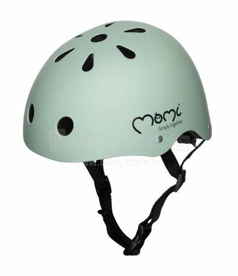 Momi Mimi Helmet Art.ROBI00050 Green Mat   Сертифицированный, регулируемый шлем/каска для детей  (47-58 cm)
