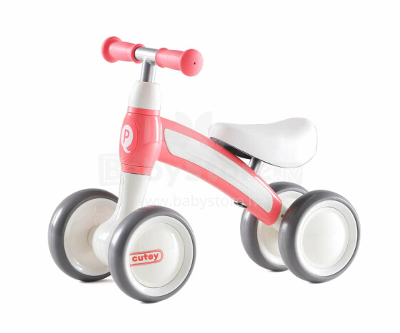 Qplay Balance Bike Cutey  Art.21730 Pink   Children's scooter with a metal frame
