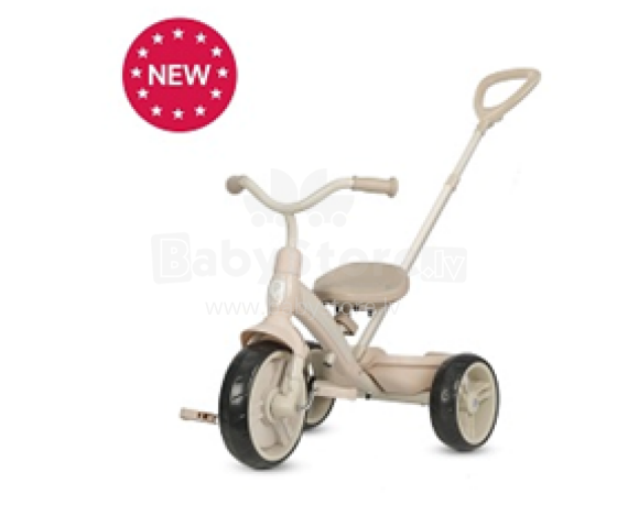 Qplay Elite Plus Art.150140 Beige  Детский трехколесный велосипед с ручкой