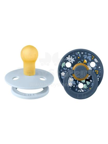 Bibs Liberty Colour Round – Camomile Lawn Baby Blue Mix Art.150166 Soothers 0-6 m, 100% natural