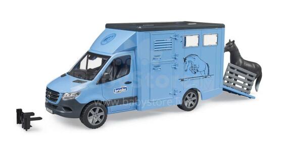 BRUDER Art.02674 MB Sprinter dzīvnieku pārvadātājs ar 1 zirgu