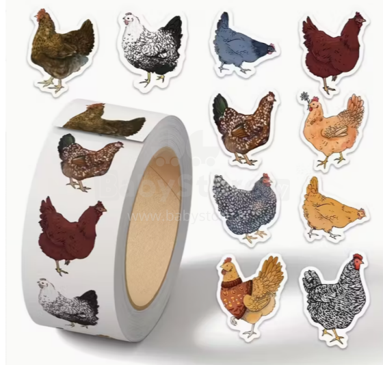 Cute Cartoon Chicken Stickers Roll Art.150225