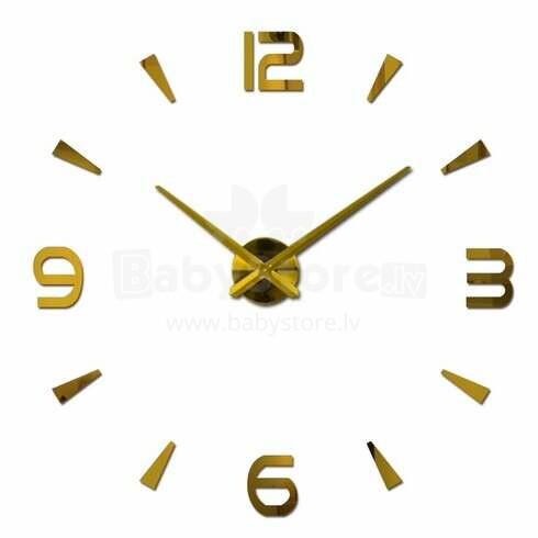 Ikonka Art.KX7848 Wall clock large 80-120cm gold 4 digits