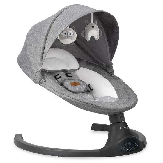 Momi Bouncer LAMI Art.BULE00022 Dark Grey Stilīgs mazuļu šūpuļkrēsls ar mūziku