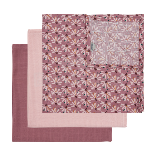 Luma Muslin Towel Art.L05137 Flower Fever Kvaliteetne bambusest musliinist mähkmed, 3 tükki (70x70cm)