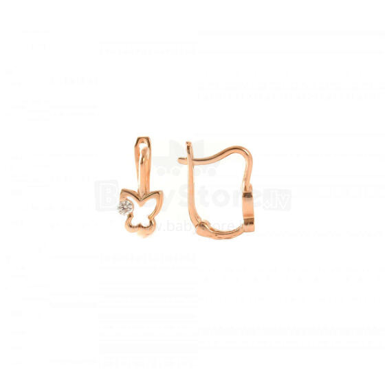 Gold Jewellery Art.ZAG845 Золотые серьги с английской застежкой