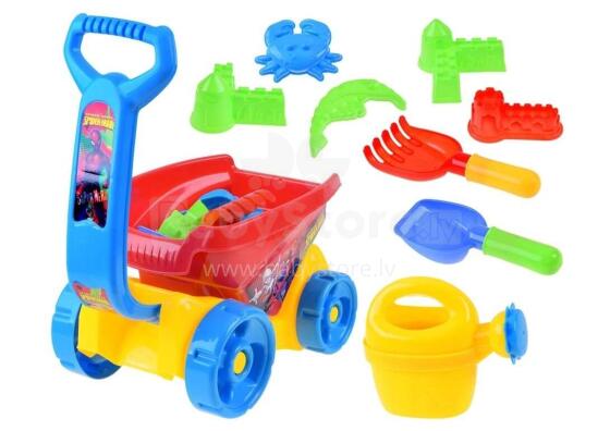 Sand Toys  Art.ZA3117  Smilšukastes piederumi ar ķerru