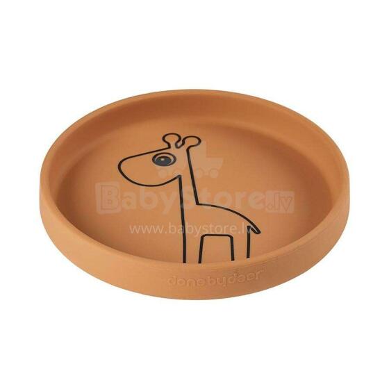 Done by Deer Silicone plate, Raffi mustard Силиконовая тарелка
