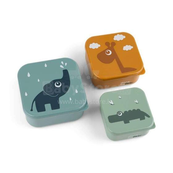 Done by Deer snack box set 3 pcs Deer friends Blue Mix