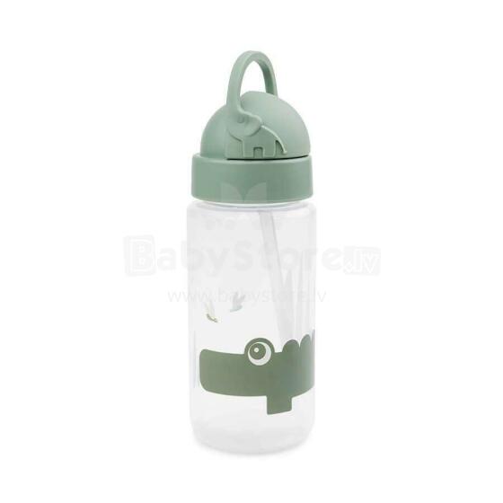 Done by Deer Straw bottle Croco Green, 350 ml