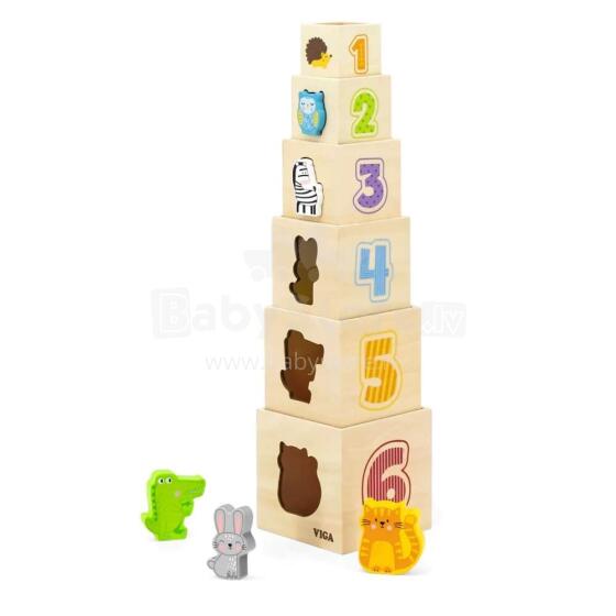 Viga Stacking Cubes Art.44572  Набор кубиков