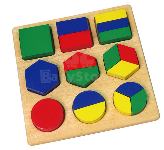 Viga Shape Blocks Art.58573 Деревянный пазл