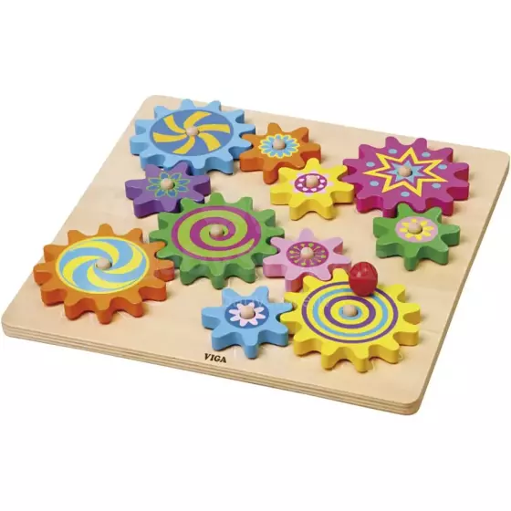 Viga Spinning Gears Art.59854 Wooden Puzzle Gears