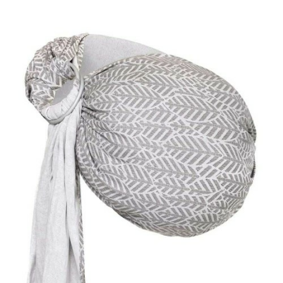 Lakats-slings HUG ME grey leaves WOMAR CHK-032