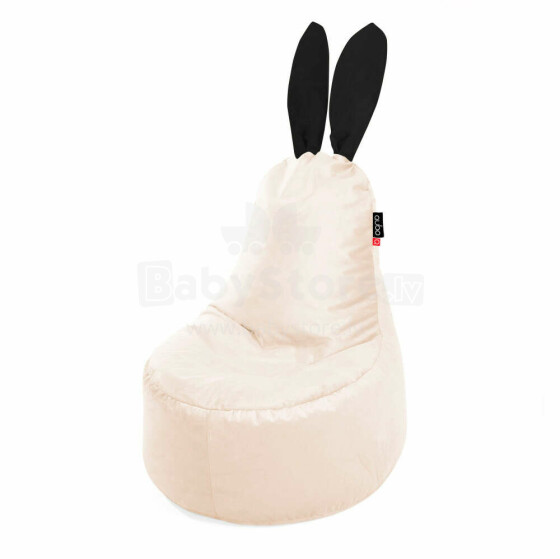 Qubo™ Mommy Rabbit Black Ears Vanille VELVET FIT пуф (кресло-мешок)