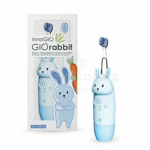 InnoGio Gio Rabbit Sonic Art.GIO-455 Blue bērnu elektriskā zobu birste