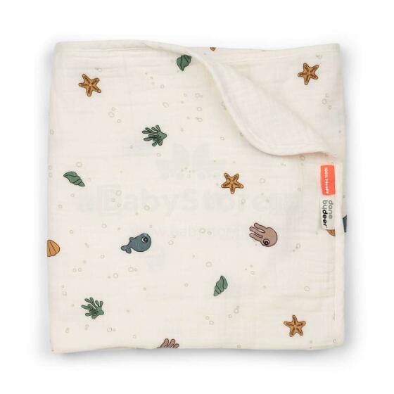 Done by Deer одеяло muslin 100x100 cm, Sea friends Beige