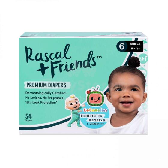 RASCAL + FRIENDS autiņš, 6 izmērs, 54 gab., 16+ kg, 93620