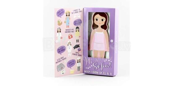 Floss&Rock Zuja Art.36P2685 Wooden Magnetic Dress Up Doll - Sofia