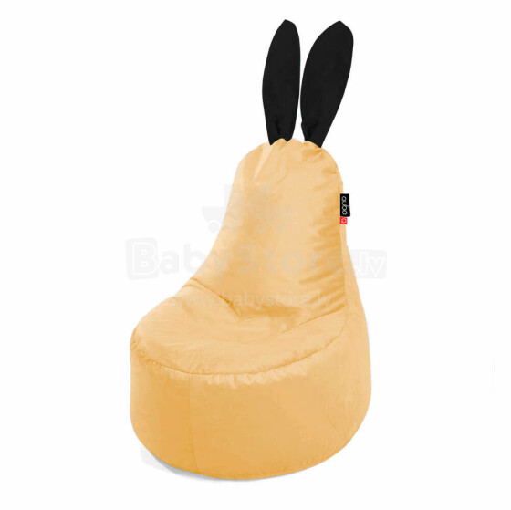 Qubo™ Mommy Rabbit Black Ears Apricot VELVET FIT beanbag
