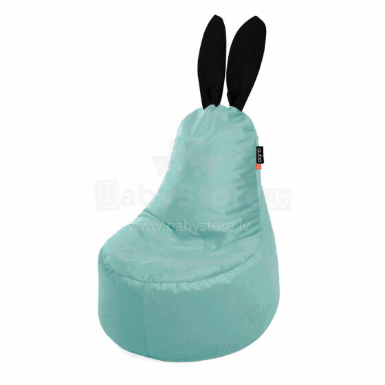 Qubo™ Mommy Rabbit Black Ears Aqua VELVET FIT beanbag