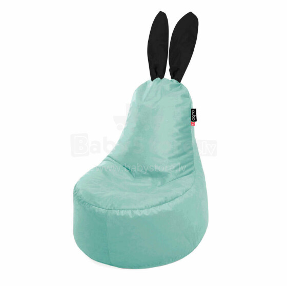 Qubo™ Mommy Rabbit Black Ears Mint VELVET FIT sēžammaiss (pufs)