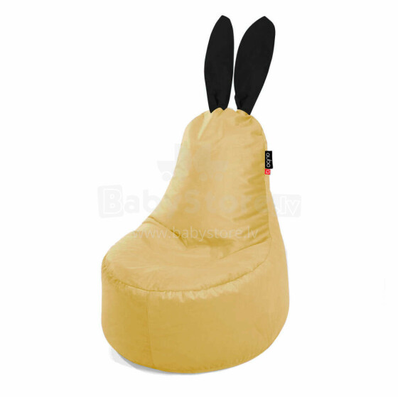 Qubo™ Mommy Rabbit Black Ears Mustard VELVET FIT sēžammaiss (pufs)