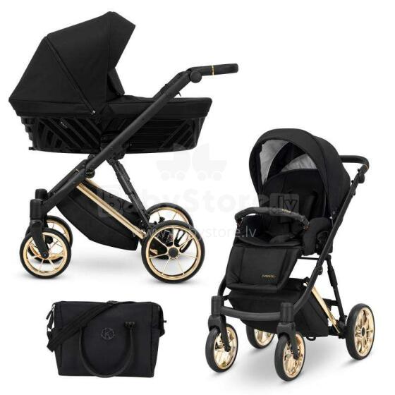 Kunert Ivento Premium Art.IVE-12 Deep Black Universālie rati/ratiņi 2in1
