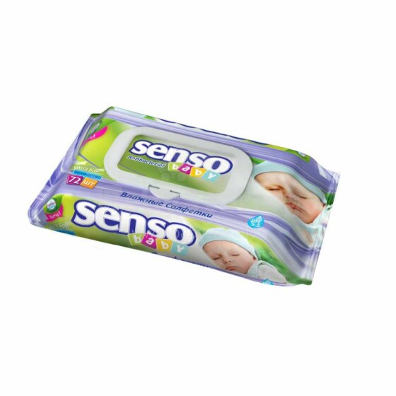 Senso Baby Art.15131 Детские влажные антибактериальные салфетки. 72 шт
