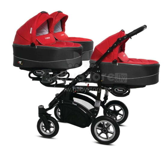 Babyactive Trippy 08 Rosso Universal stroller for triplets 2in1