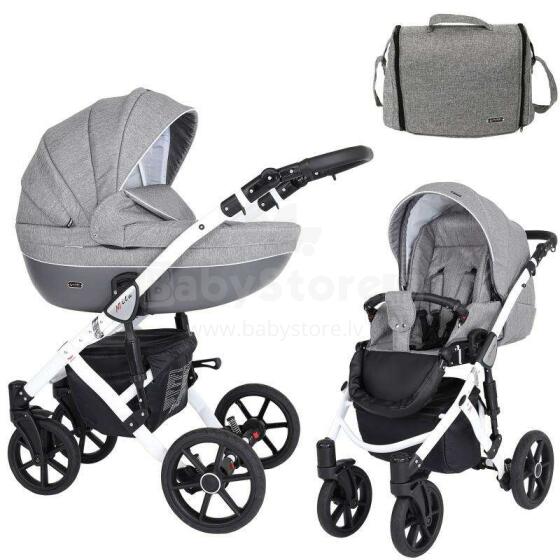 Kunert Mila White Art.MI-08 Dark Grey  Универсальная коляска 2 в 1