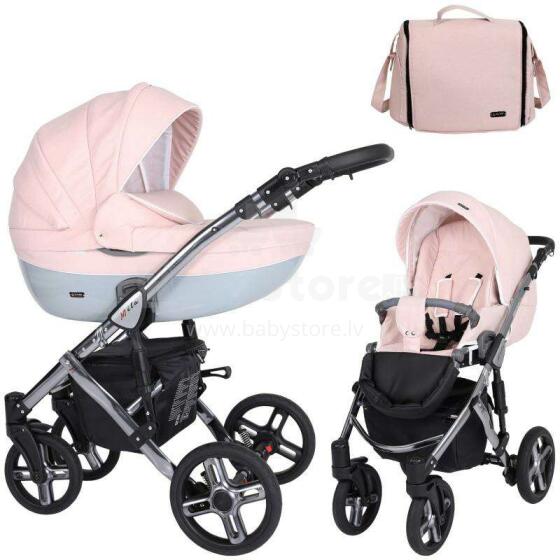 Kunert Mila Premium Class Graphite Chrome  Art.MI-05 Pink Universal stroller 2 in 1