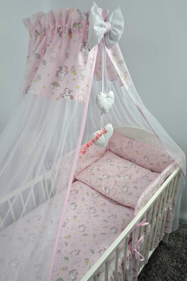 Ankars Pony Art.PON000102 Pink Canopy for baby crib with mosquito net
