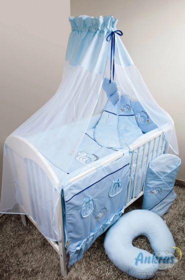 Ankars Art.WYC000002 Niebieski Балдахин для детской кроватки с москитной сеткой