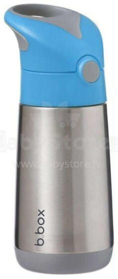 B.Box Insulated Bottle Art.BB00448 Blue Slate  Termopudele ar silikona salmiņu 350 ml