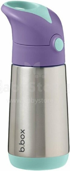 B.Box Insulated Bottle Art.BB500703 Lilac Pop  Termopudele ar silikona salmiņu 350 ml