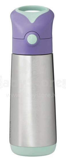 B.Box Insulated Bottle Art.BB500103 Lilac Pop  Термобутылка с силиконовой соломкой,500мл